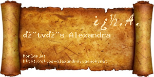 Ötvös Alexandra névjegykártya